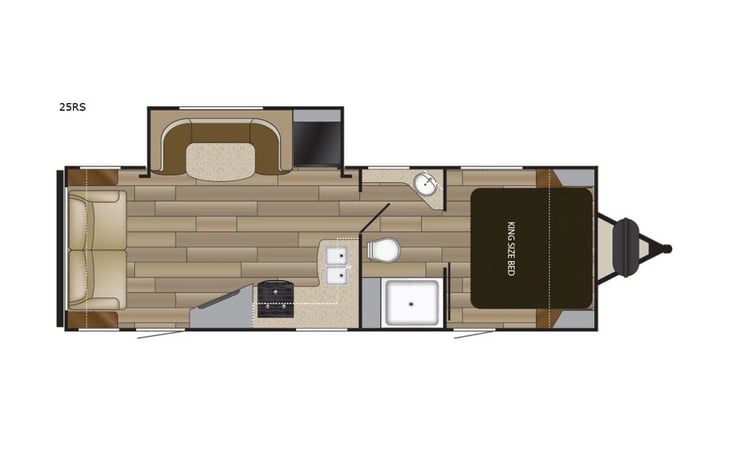 Representative floor plan provided by a trusted RVshare partner.