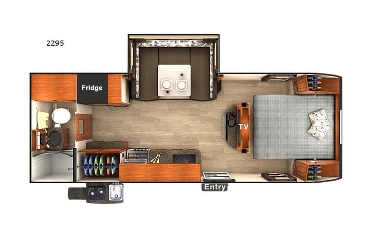 Representative floor plan provided by a trusted RVshare partner.