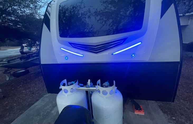 2 40lb propane bottles.