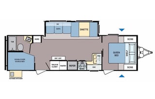 2017 Coleman 28 Foot Bunk house