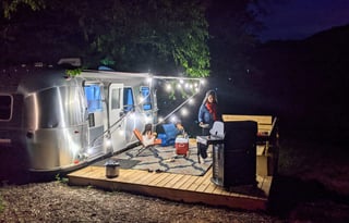 Airstream 22FB Bambi Private Hillside Campground