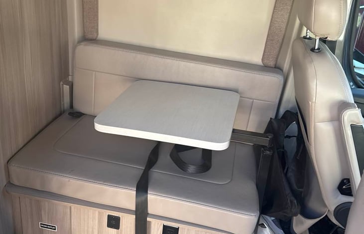 extra passenger seats with small table
