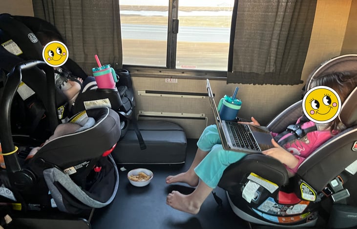 Includes 2 Car Seat Anchors & Tether Straps if traveling with young children