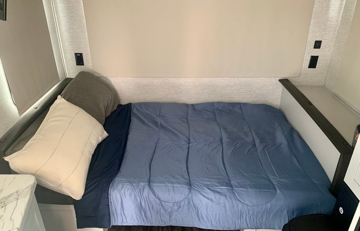 The dinette turned into a full size bed