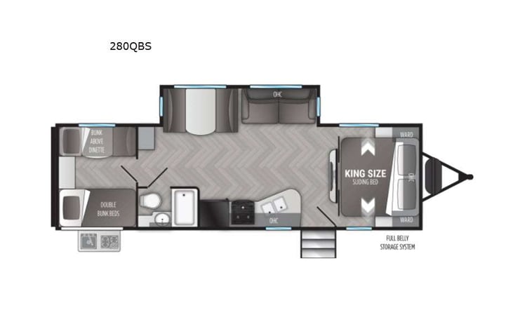 Representative floor plan provided by a trusted RVshare partner.