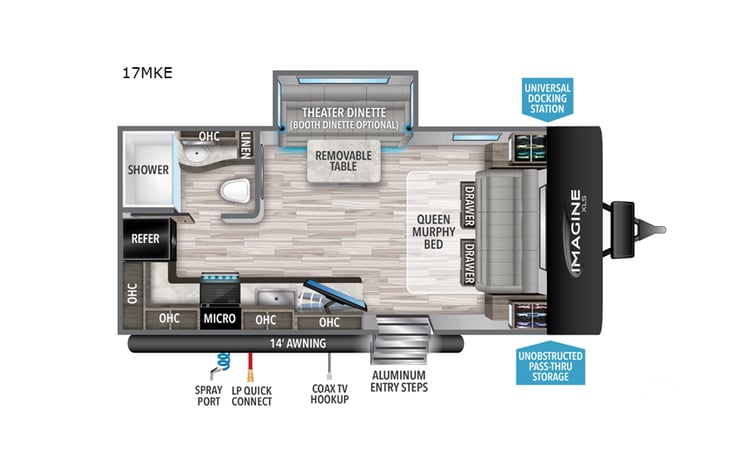 Representative floor plan provided by a trusted RVshare partner.