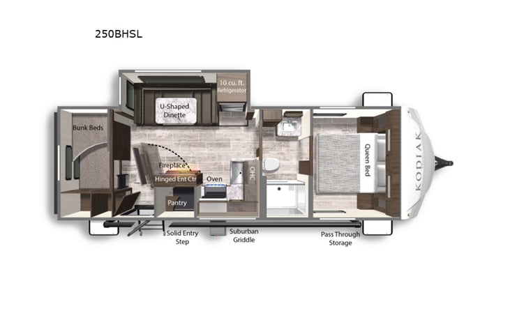 Representative floor plan provided by a trusted RVshare partner.