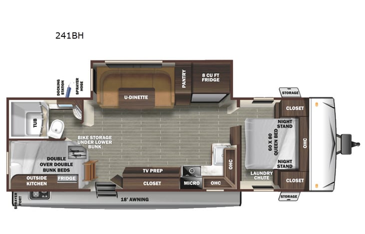 Representative floor plan provided by a trusted RVshare partner.