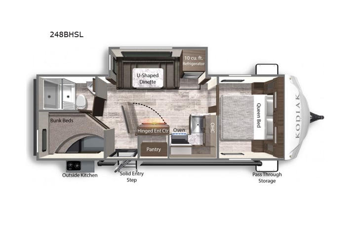 Representative floor plan provided by a trusted RVshare partner.