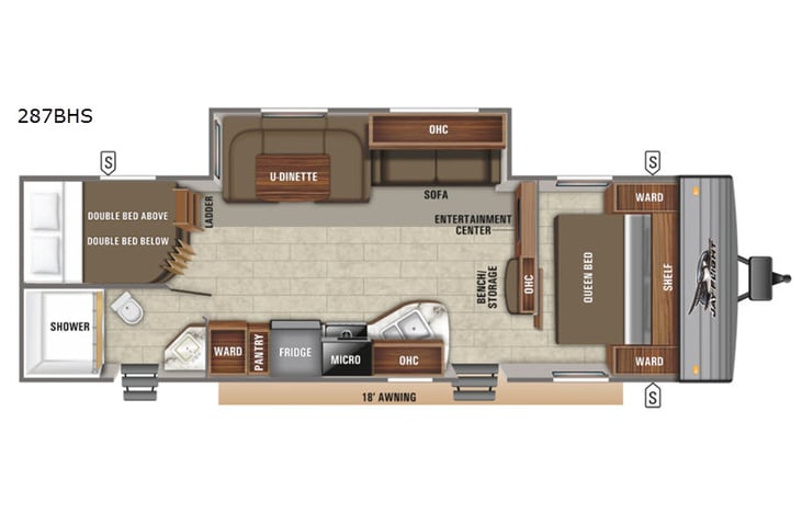 Representative floor plan provided by a trusted RVshare partner.