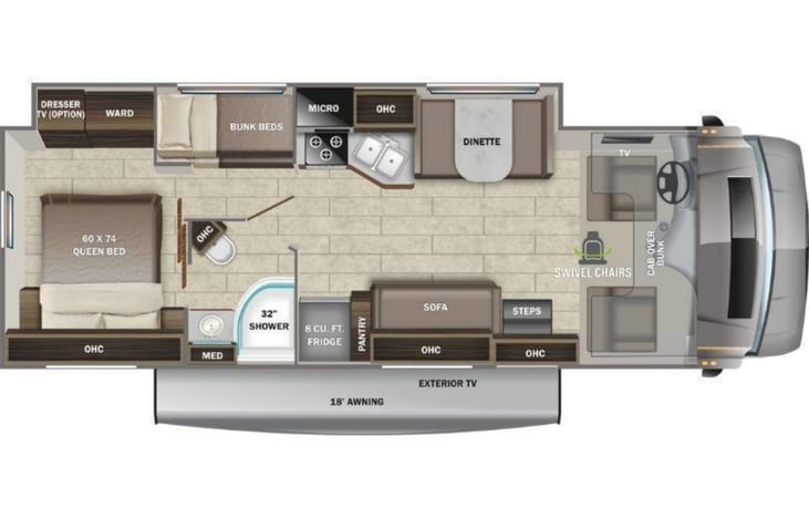 2022 Odyssey 31F Bunkhouse Floorplan