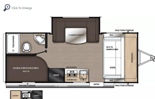 2022 Forest River Aurora Bunkhouse, Sleeps 6