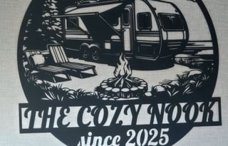 “The Cozy Nook Pet friendly RV Rental”.