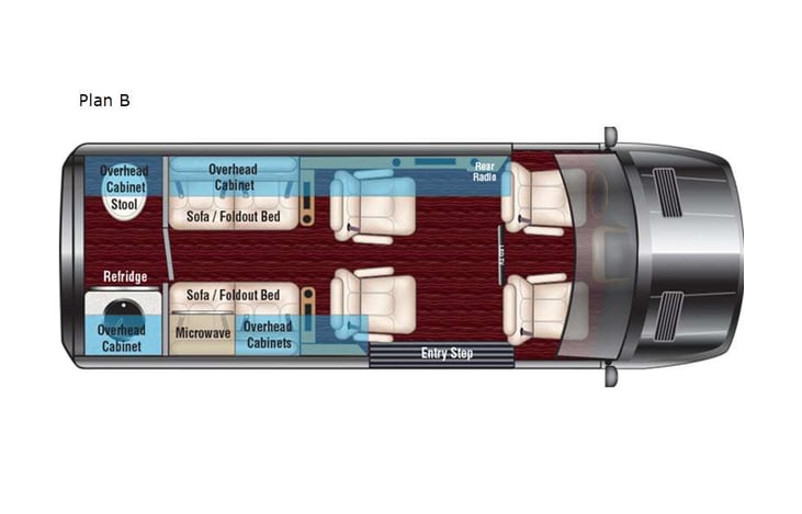 Representative floor plan provided by a trusted RVshare partner.