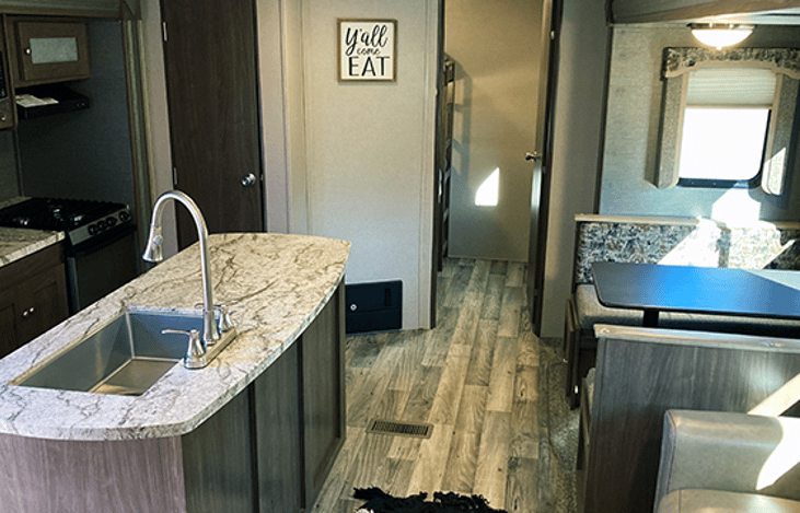 Kitchen, Dining And Living Space