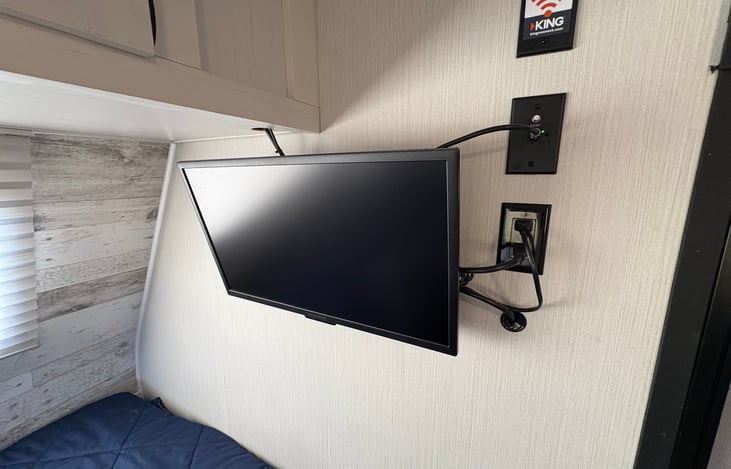 TV with DVD player.