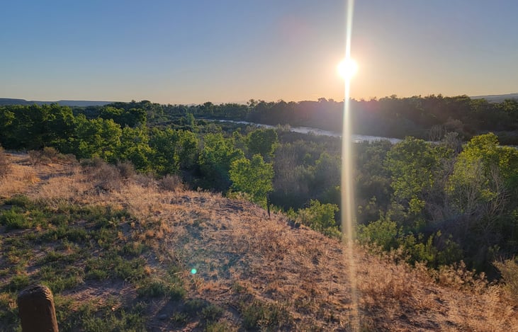 Rio Grande morning from Coronado state park.
