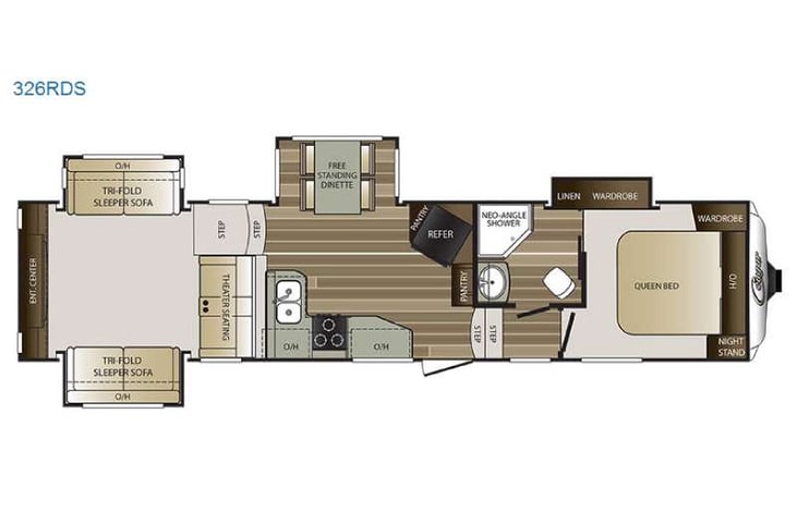 Representative floor plan provided by a trusted RVshare partner.