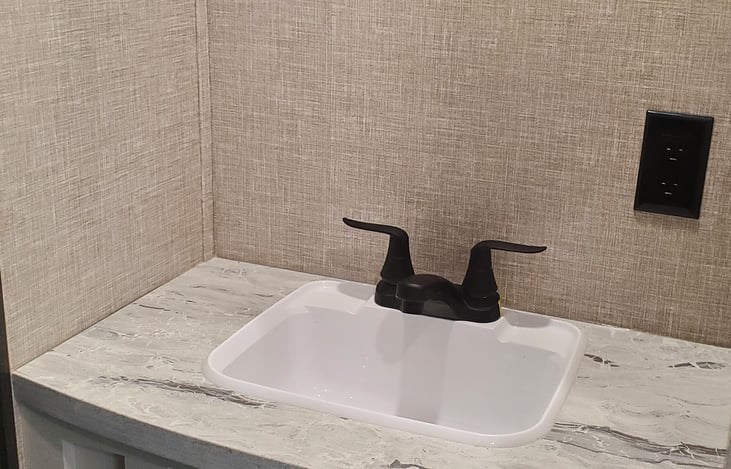 Exterior bathroom sink