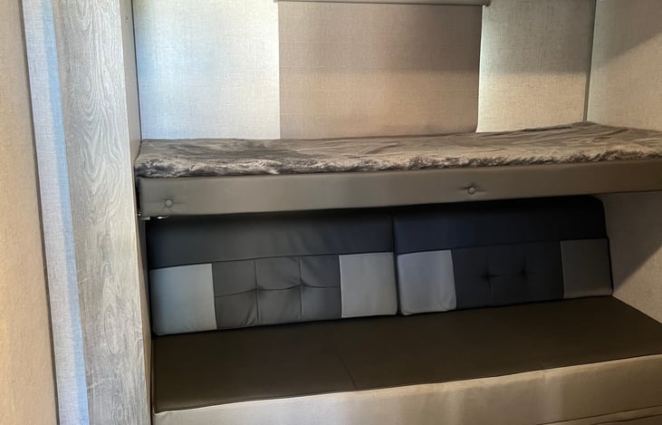 Bunk house 
Top is a twin bottom queen