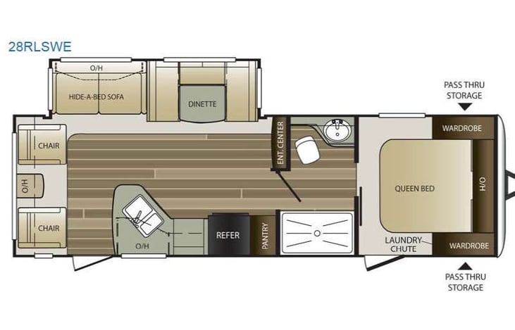 Representative floor plan provided by a trusted RVshare partner.