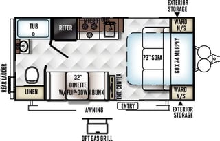 2016 Forest River RV Flagstaff Micro Lite 19FD