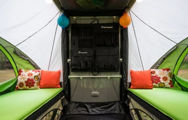 Interior with fold out beds.