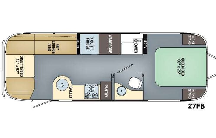 Representative floor plan provided by a trusted RVshare partner.