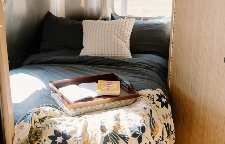 Bedding that was carefully selected to provide ultimate rest, guests always remark "I didn't expect such a comfortable bed! I didn't want to get up!-this why we love this job!