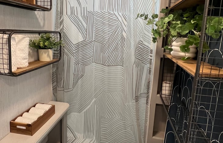 Clean, simple bathroom with all essentials included.