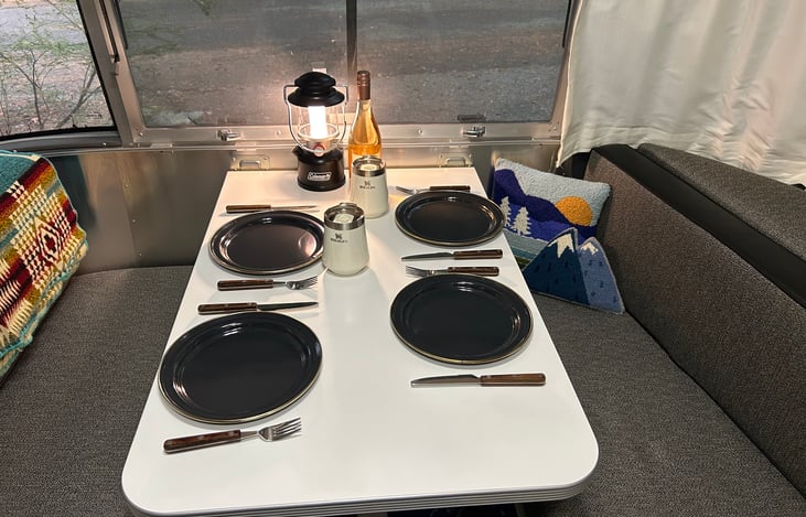 Dinette that fold down to a bed.