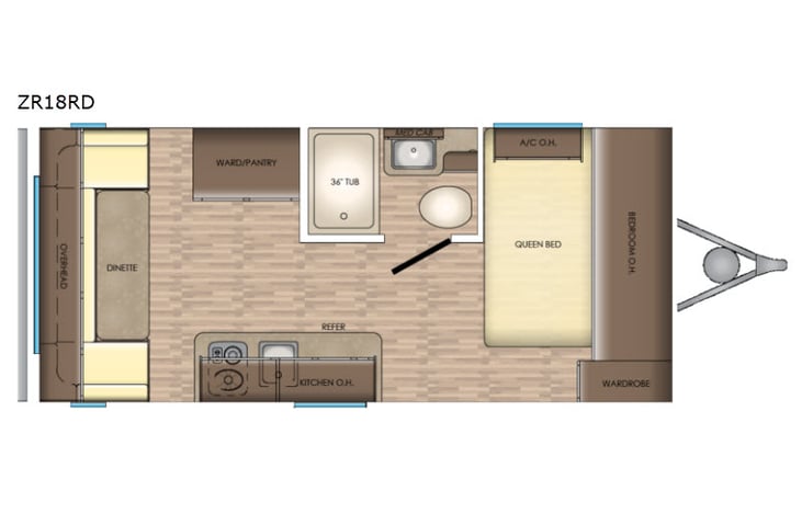 Representative floor plan provided by a trusted RVshare partner.