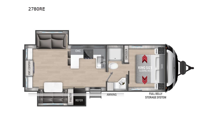 Representative floor plan provided by a trusted RVshare partner.