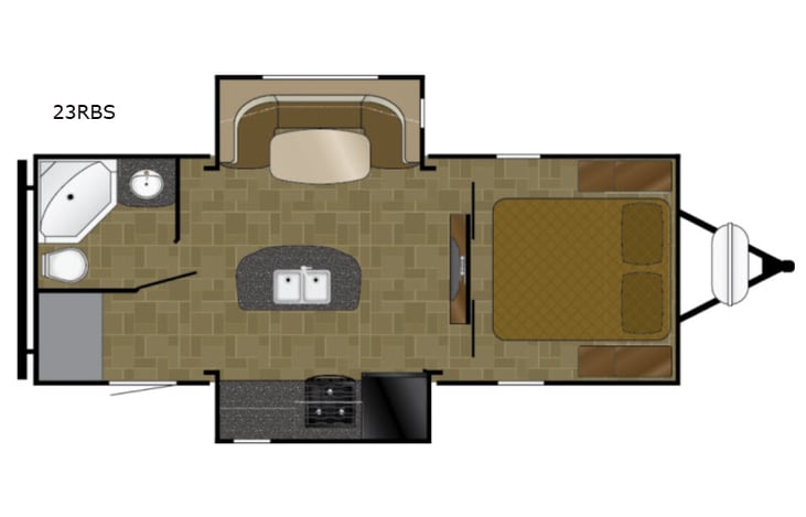Representative floor plan provided by a trusted RVshare partner.