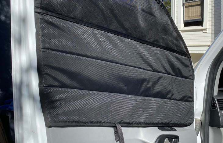 Includes super high quality window screens. These insulate the interior, block all light, and provide stealth.