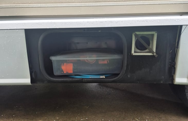 Outside Storage Compartment - Hoses for Sewage