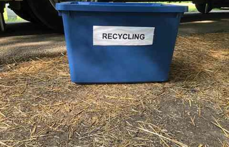 Toss your recyclables here and we'll make sure they're recycled