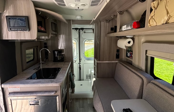 Main Cabin with blackout shades available for entire vehicle