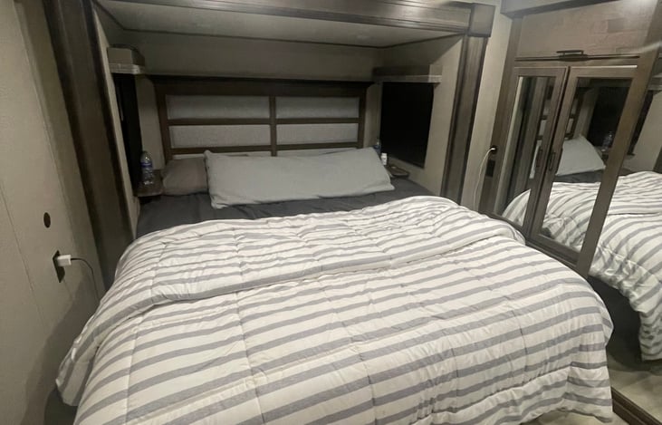 Master bedroom with 2 large closets and a washer and dryer!