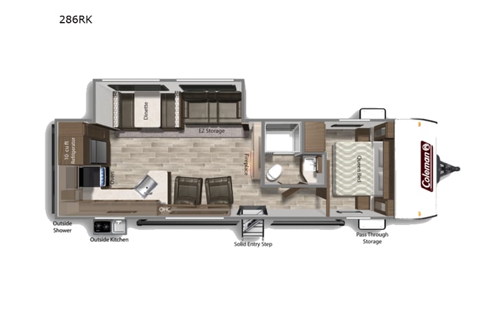 Representative floor plan provided by a trusted RVshare partner.