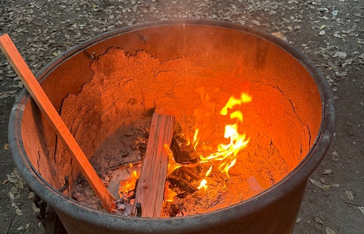 Ahhh.  There's nothing like sitting around the firepit at night with family and friends!