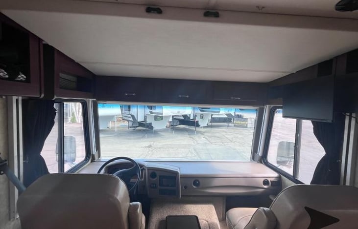 Driver Station and Overhead Hide-a-Loft Queen Bed