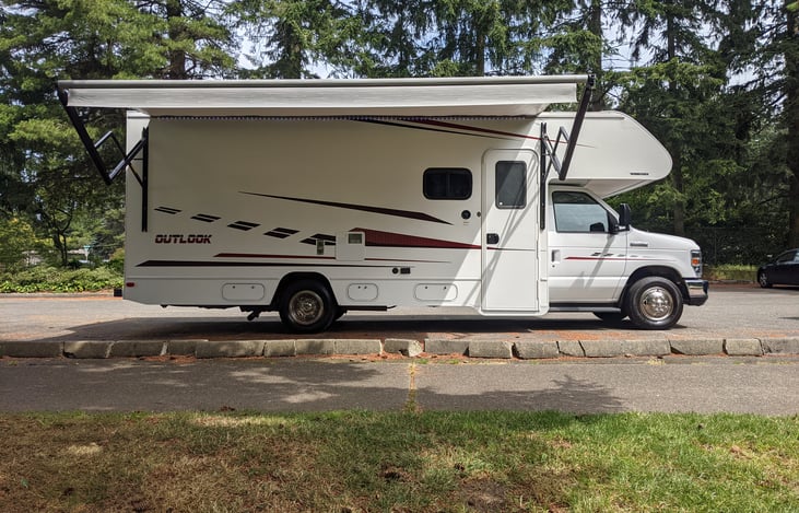 Power awning for ease!