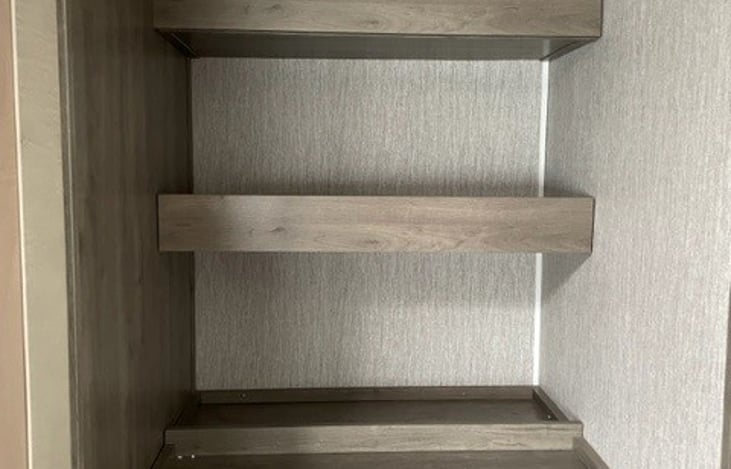 Shelves and hanging clothes space