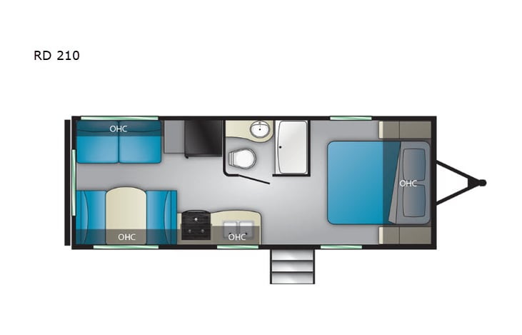 Representative floor plan provided by a trusted RVshare partner.