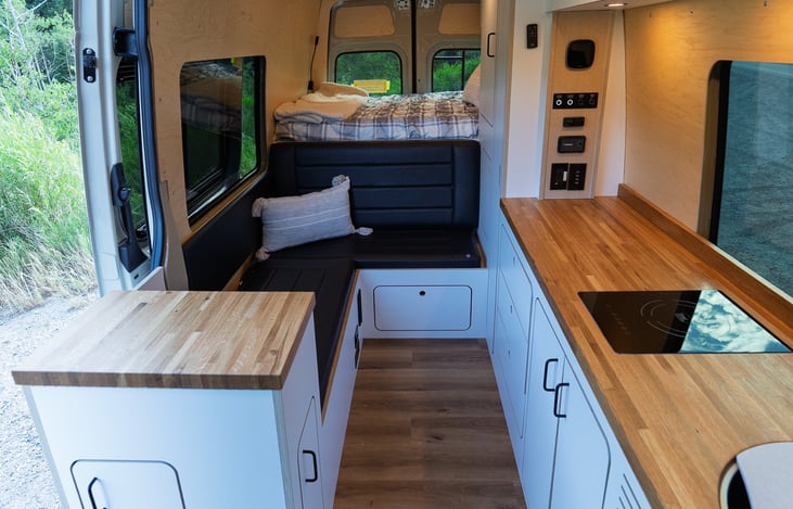 Interior view of the van.