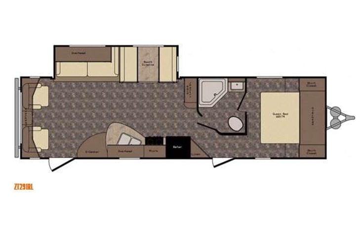Representative floor plan provided by a trusted RVshare partner.