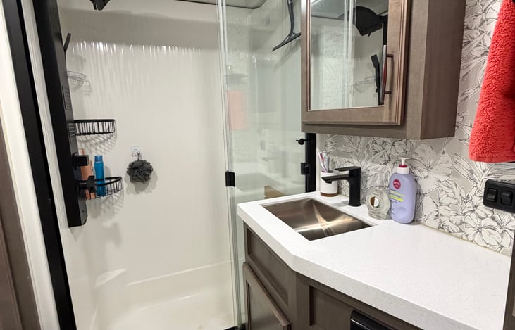 Spacious shower