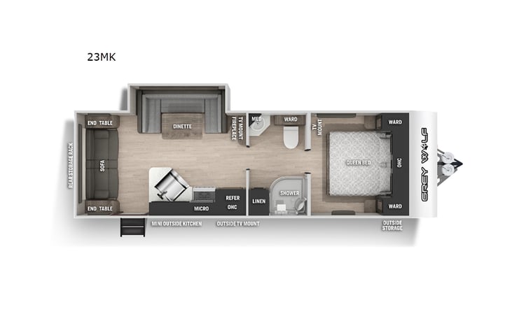 Representative floor plan provided by a trusted RVshare partner.