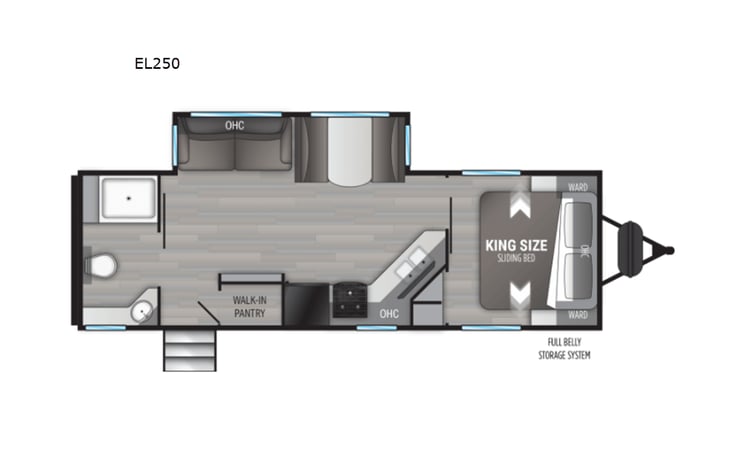 Representative floor plan provided by a trusted RVshare partner.